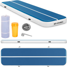 Matras matras pad acrobatische opblaasbare 400 x 100 x 20 cm blauw-wit