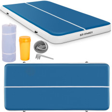 Colchón colchón trayectoria inflable acrobático 300 x 200 x 20 cm azul-blanco