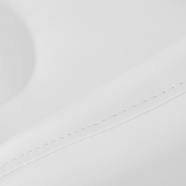 Taburete cosmético Azzurro 156-F con sistema bump-up blanco nieve — detalle de la superficie