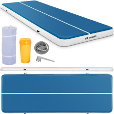 Matras matras pad acrobatische luchtbomen 600 x 200 x 20 cm blauw-wit