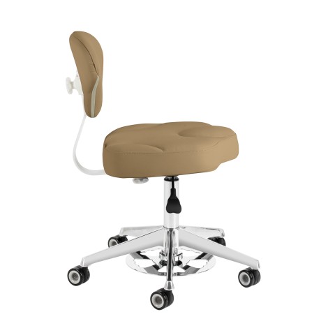 Cosmetische kruk Azzurro 156-F met bump-up beige — zijaanzicht