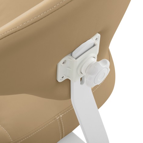 Kosmetikhocker Azzurro 156-F mit Bump-Up Beige Polsterung — Detailaufnahme Bedienelemente