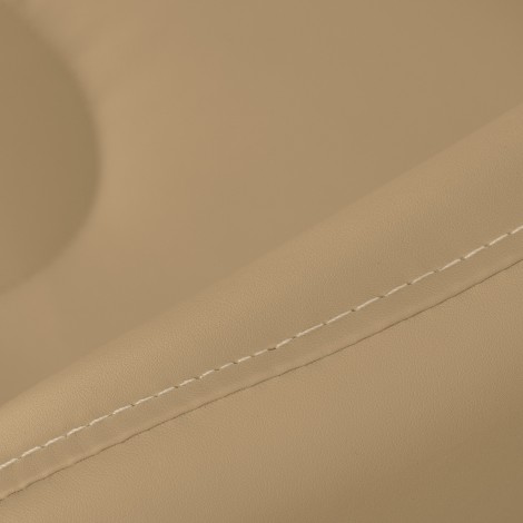 Sgabello cosmetico Azzurro 156-F con rivestimento bump-up beige — primo piano della seduta