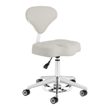 Tabouret cosmétique Azzurro 156-F gris bump-up — vue de face