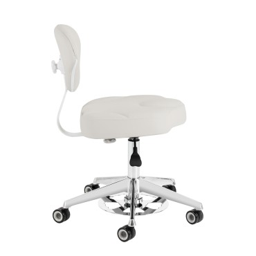 Kosmetikhocker Azzurro 156-F Bump-Up Grau — Seitenansicht