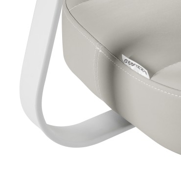 Banco Cosmético Azzurro 156-F Bump-Up cinza — close-up do assento