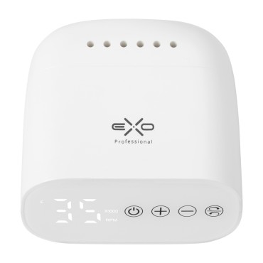 EXO Flux επαγγελματική ηλεκτρική λίμα νυχιών σε λευκό χρώμα — προβολή από μπροστά