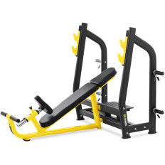 Bench uhol uhol šikmé pod chrobák na stlačiť moju hlavu hore čiernu a žltú