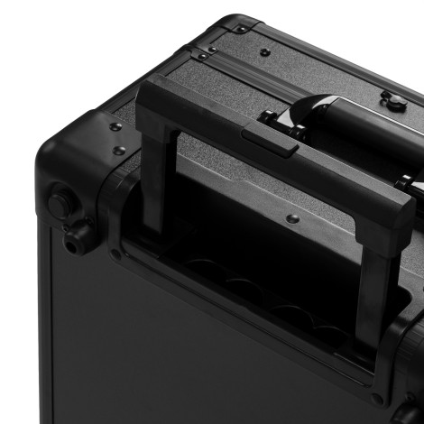 Suporte portátil para colunas Plus preto — close-up da pega