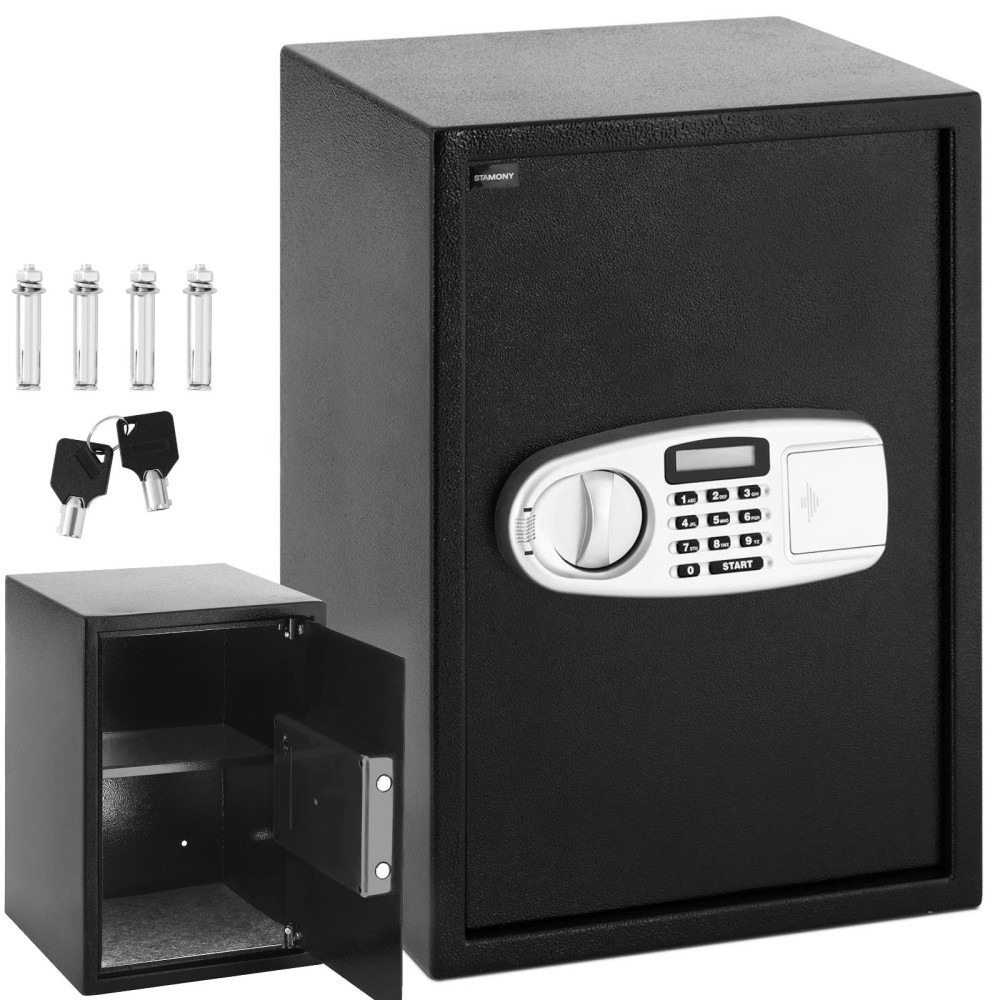 ELECTRONIC Safe. Office house with steel cipheal lock. 36x35x52 cm