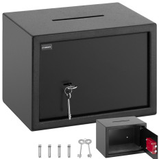 Χρηματοκιβώτιο κατάθεσης με ένα φύλλο μετάλλου με χάλυβα 25x25x35 cm