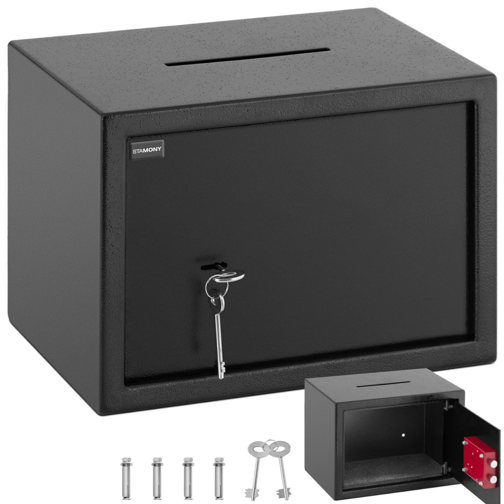 Χρηματοκιβώτιο κατάθεσης με ένα φύλλο μετάλλου με χάλυβα 25x25x35 cm