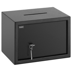 Hoiuste tagatis hoiuse kasti lehe metallist terasest võtmega 25x25x35 cm