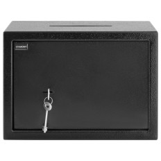 Indėlių saugos dėžutė su lakštinio metalo su plieno klavišu 25x25x35 cm
