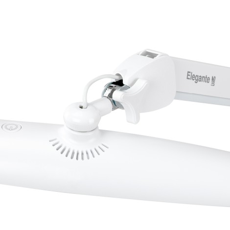 LED επιτραπέζιο φωτιστικό εργαστηρίου Elegante λευκό — κοντινό χερούλι