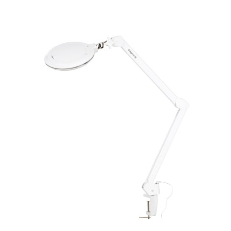 Lâmpada de aumento Elegante 6031, 60 LEDs SMD 3D, para mesas, com intensidade de luz ajustável — vista lateral