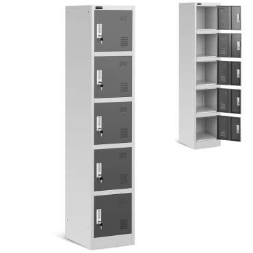 Syntetisk metallskåp metall frukost med 5-dörrlås