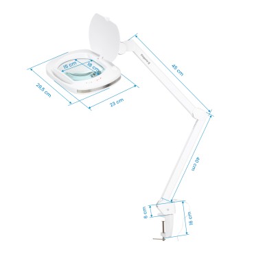 Elegante 6030 Lupenleuchte mit 60 SMD LEDs und einstellbarer Lichtintensität — Seitenansicht