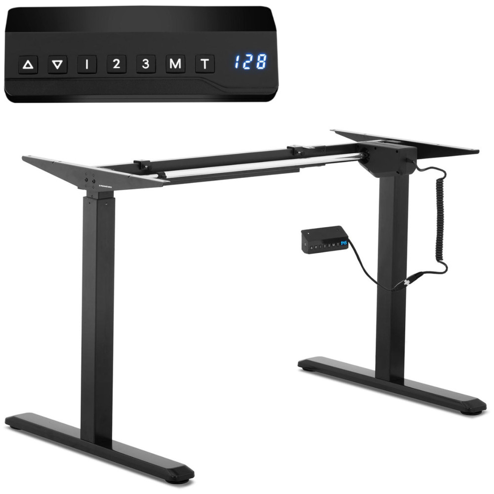 Rám stola rámu s elektrickou výškou nastavenie 73-123 cm až 80 kg čierne