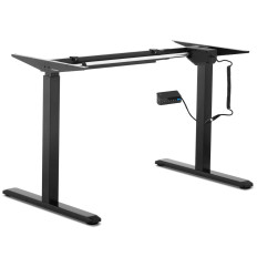 Ramme af skrivebordsramme med elektrisk højdejustering 73-123 cm til 80 kg sort