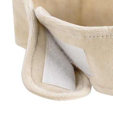 SYIS Velours Beauty Haarband Beige — detail label