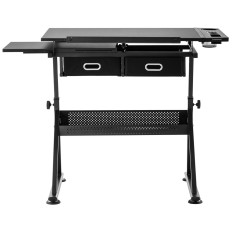 Desk skuffer med skuffer og afføring til tegning af skitsering 115x60 cm