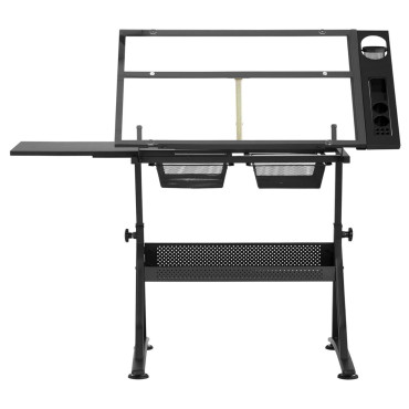 Desk stalo piešimo stiklas su stalčiais piešimo piešimo 120x60 cm