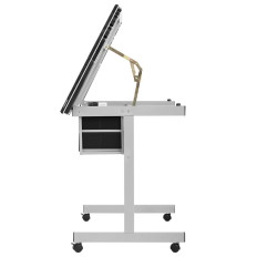 Schreibtischtisch Zeichnung Glas Mobile mit Schubladen Zeichnung Zeichnung 104x60cm