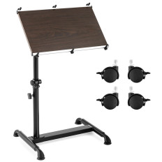 Tabel Laptop Stand Mobil Folding på hjul Justerbar Højde 55-80 cm Maks. 5 kg