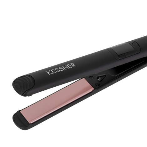 Hair straightener Kessner Ionic 230°C black — close-up of the blade
