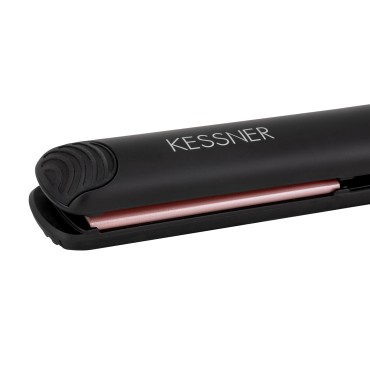 Hair straightener Kessner Ionic 230°C black — close-up of the surface