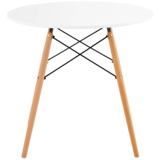 Skandinavijos stalo lentelė į kambarį su šiuolaikiniame apvalkalu. 80 cm aukštis 74 cm