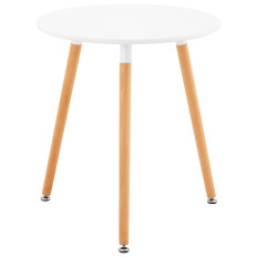 A skandináv asztal asztala a nappaliba egy modern kerek szűvel. 60 cm. 67 cm