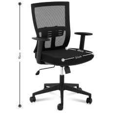 Silla de silla ergonómica de oficina con respaldo de malla y soporte lumbar MAX. 150 kg
