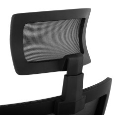 Chaise de bureau ergonomique en maille avec soutien lombaire et appuie-tête, max. 150 kg