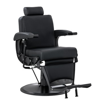 Barber chair with massage function Gabbiano Continental black — side view
