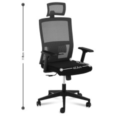 Ergonomic arrangement office chair with lumbar support and Max. 150 kg heading