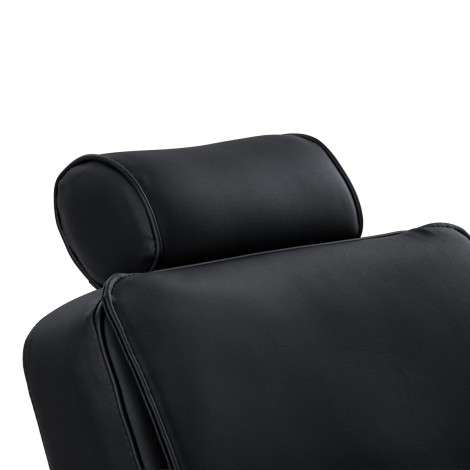 Barbierstuhl Gabbiano Continental mit Massagefunktion, schwarz — Detailaufnahme Kopf
