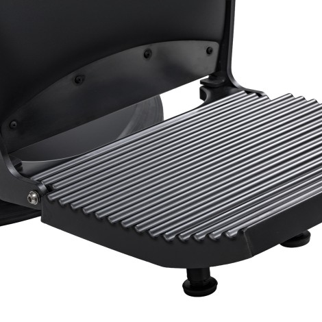 Cadeira de barbeiro com função de massagem Gabbiano Continental preta — close-up da base