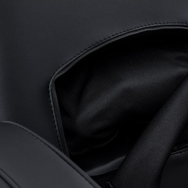 Sillón de barbero Gabbiano Continental negro con función de masaje — detalle del asiento