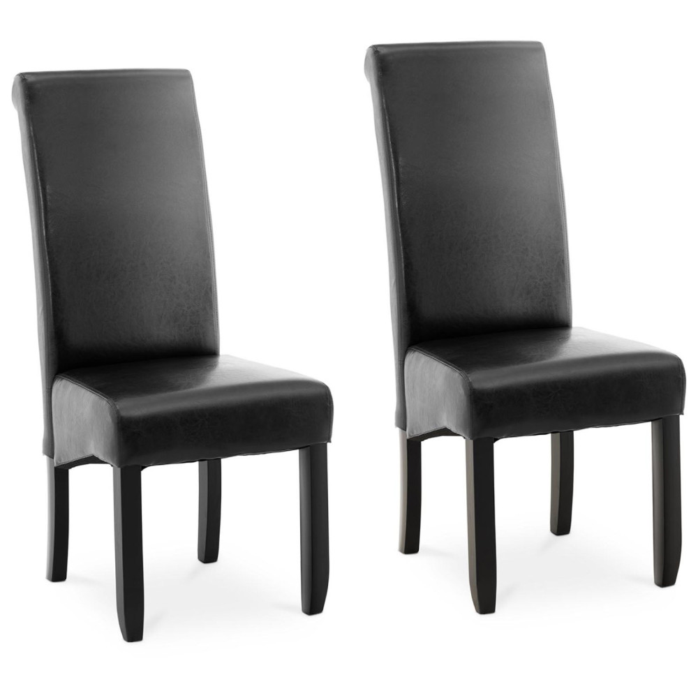 Cadeira estofada para a sala de jantar eckonal 2 PCs. Preto