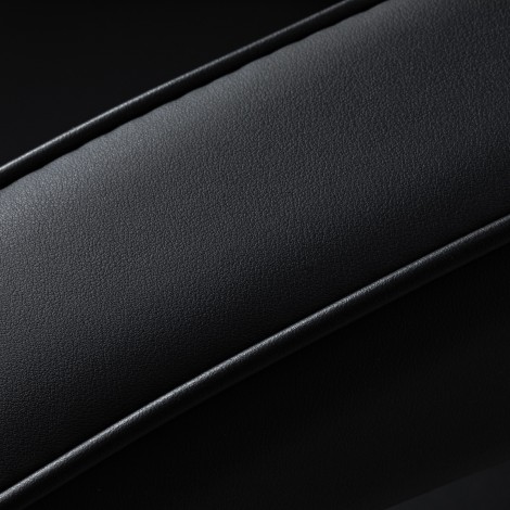 Barber chair with massage function Gabbiano Continental black — close-up of the backrest