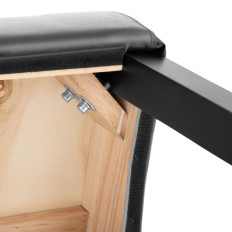 Sedia imbottita per la sala da pranzo Eckonal 2 PCS. Nero