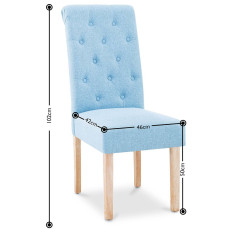 Silla tapizada para la sala de estar para sala de estar 2 PC. Azul
