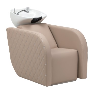 Elektrische Friseurwascheinheit Gabbiano Ines mit Massagefunktion beige — Seitenansicht