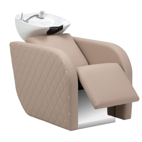 Elektrische Friseurwascheinheit Gabbiano Ines mit Massagefunktion beige — Vorderansicht