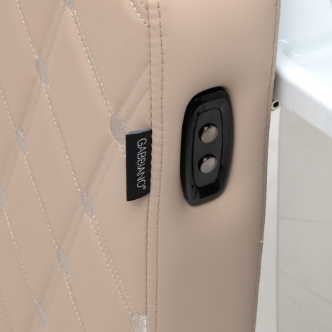 Electric hairdressing wash unit with massage function Gabbiano Ines beige — close-up of the controls