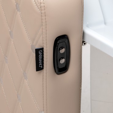 Elektrische Friseurwascheinheit Gabbiano Ines mit Massagefunktion beige — Detailaufnahme Bedienelemente