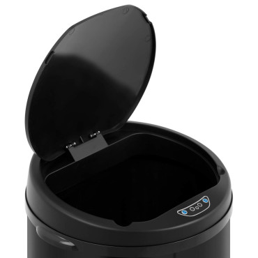 Lixeira pode não contato automático com recipiente e faixa de sensor de movimento 30 cm 42 l preto