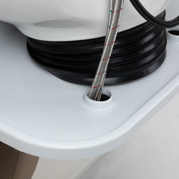 Postazione per lavaggio capelli elettrica Gabbiano Ines beige con funzione massaggio — primo piano del cavo